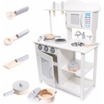 KIK KX6490 dřevěná kuchyňka s příslušenstvím XL 85 cm bílá – Zboží Dáma