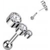 Piercing Šperky4U Push In cartilage piercing do ucha titan TIT1271-C