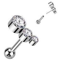 Šperky4U Push In cartilage piercing do ucha titan TIT1271-C