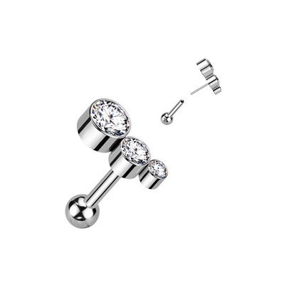 Šperky4U Push In cartilage piercing do ucha titan TIT1271-C – Zboží Dáma
