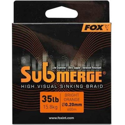 Fox Šňůra Submerge Bright Orange Sinking Braid 600m 0,20mm 40lb – Zbozi.Blesk.cz