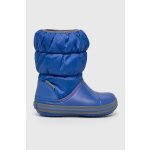Crocs Winter Puff Boot Kids Cerulean Dětské sněhule Blue Light Grey – Zboží Mobilmania