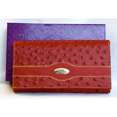Luxusní velká kožená peněženka se vzhledem pštrosí kůže od 1 259 Kč -  Heureka.cz