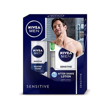 Nivea Sensitive balzám po holení 100 ml + pěna na holení 200 ml dárková sada