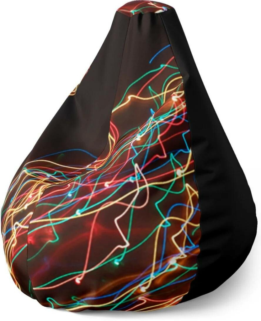 Sablio Sedací vak Pear Světelný efekt 70 x 95 x 15 cm