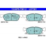 13.0470-7361.2 ATE Sada brzdových destiček, kotoučová brzda | Zboží Auto