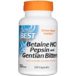 Doctor's Best Betaine HCl + Pepsin & Gentian Bitters hořec 120 kapslí – Hledejceny.cz