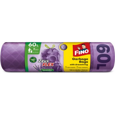 Fino Zeus Flex Lavender Sáčky zatahovací 35µm 60 l 8ks – Hledejceny.cz
