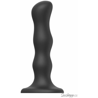 Strap-on-me Dildo s přísavkou a pohyblivými kuličkami Black velikost M – Zboží Dáma