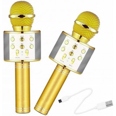 Izoxis Karaoke bluetooth mikrofon Zlatá – Zboží Dáma