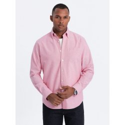 Ombre Clothing pánské košile růžová