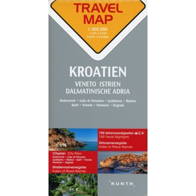 Travelmap Reisekarte Kroatien 1:300.000