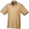 Pánská Košile Premier Workwear pánská košile s krátkým rukávem PR202 khaki