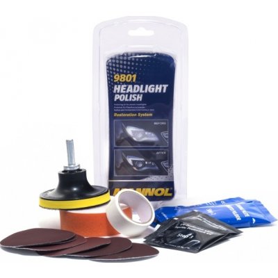 MANNOL HEADLIGHT POLISH sada leštění do světlometů (9801) (42) | Zboží Auto