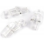 Žabky na záclony plastové s háčkem transparent 10ks – Hledejceny.cz