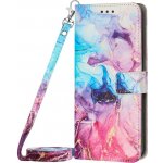 Pouzdro PROTEMIO 57048 ART MARBLE Peněženkový kryt s řemínkem Samsung Galaxy A54 5G BLUE PURPLE – Zboží Živě