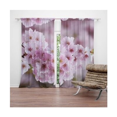Sablio Závěs Rozkvetlý strom: 2ks 140x250cm – Hledejceny.cz