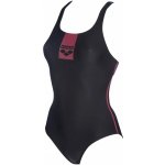 Arena Basics Swim Pro Back One Piece Black/Shark/Fluo Red – Zboží Mobilmania