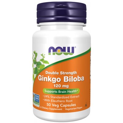 Now Foods Now Ginkgo Biloba Double Strenght 120 mg 50 rostlinných kapslí – Hledejceny.cz