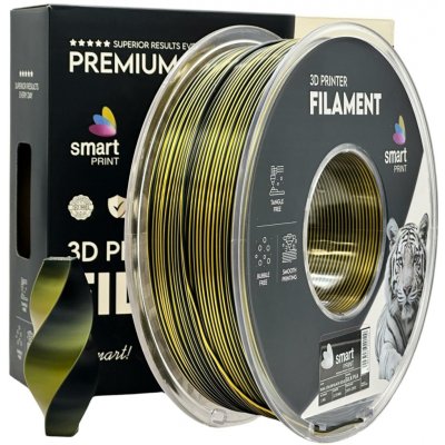 Smart Print Silk PLA Dual color black gold 1,75mm 1kg – Zboží Živě