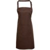 Zástěra Premier Workwear Pracovní zástěra za krk s kapsou PR154 Brown Pantone 476 72x86cm