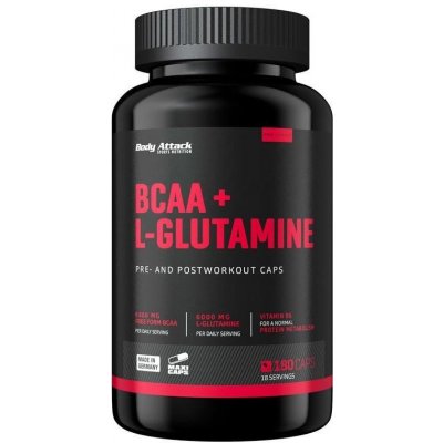 Body Attack BCAA + L-Glutamine 180 kapslí – Zboží Mobilmania