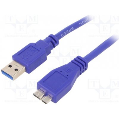 Gembird CCP-MUSB3-AMBM-0.5M USB 3.0, USB A vidlice, USB B, micro vidlice, 0,5m, modrý – Hledejceny.cz