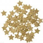 DP Craft Hvězdičky samolepky zlaté s glitry 70ks – Hledejceny.cz