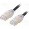 síťový kabel Panduit STP28X1MBL Patch, F/UTP,TX6A-28™, 6a, drát, Cu, LSZH, 1m, černý