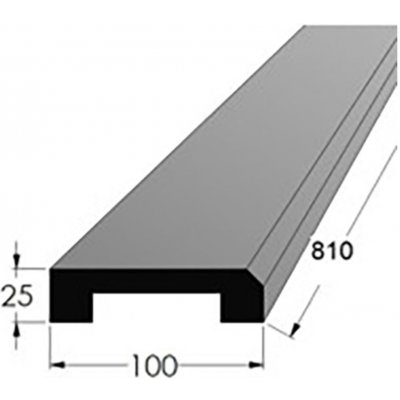 Dveřní práh s drážkou - O BK 800x100 x 25 – Hledejceny.cz