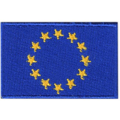 Vyšívané nažehlovací vlajky - Evropská unie – Zboží Dáma