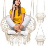 ISO houpací závěsné křeslo houpačka čapí hnízdo béžové 60cm 5906 – Sleviste.cz