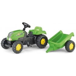 Rolly Toys Šlapací traktor Rolly Kid s vlečkou zelený II.