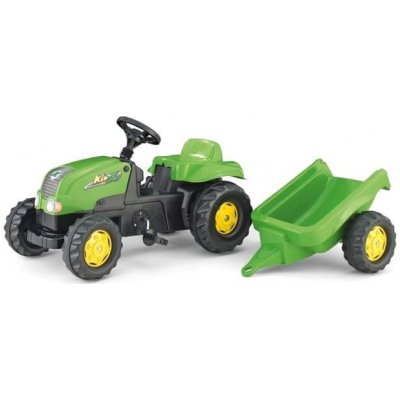 Rolly Toys Šlapací traktor Rolly Kid s vlečkou zelený II. – Hledejceny.cz