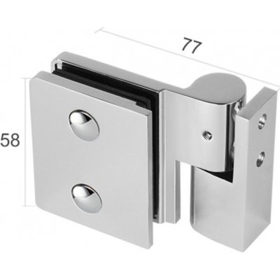 Umakov Závěs pro skleněné do sprchy GS-MS/D-B-900-2L/P/Cr-B – Hledejceny.cz