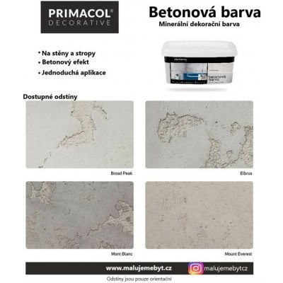 Denas color PRIMACOL IMITACE BETONU - 8 kg - mont everest – Zboží Mobilmania