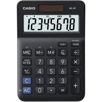 CASIO Kalkulačka "MS-8 F", černá, stolní, 8 číslic – Hledejceny.cz