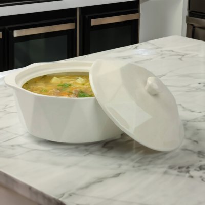 Váza Hausmann BÍLÁ POLÉVKOVÁ VÁZA S POKLIČKOU PORCELÁN 2,4 l – Hledejceny.cz