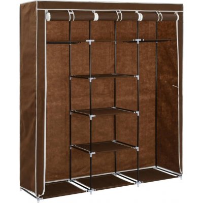 Vidaxl 282454 Wardrobe with Compartments and Rods Brown 150x45x175 cm Fabric – Zboží Dáma
