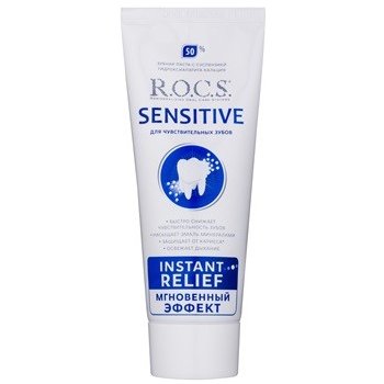 R.O.C.S. Sensitive Instant Relief remineralizační zubní pasta s kalciem pro citlivé zuby 75 ml