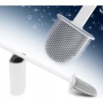 4Leaders Silikonový kartáč na WC bílo šedý 35,5 × 9,7 × 4,3 cm – Hledejceny.cz