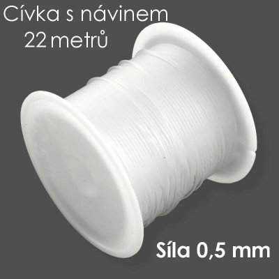 Čirý nylonový vlasec, nepružný, 0,5mm (22m) – Zboží Mobilmania