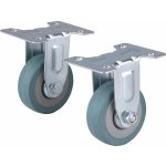 Kolečka otočná s obručí ze šedo-hnědé pryže, sada 2ks, průměr 50mm – Zboží Dáma