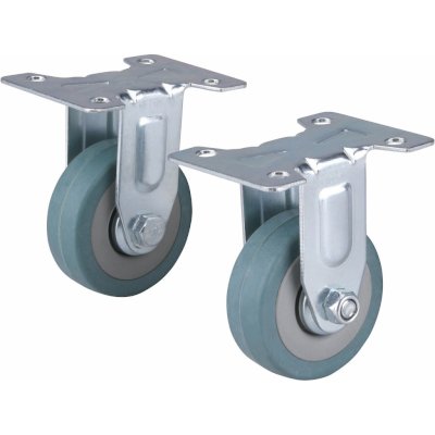 Kolečka otočná s obručí ze šedo-hnědé pryže, sada 2ks, průměr 50mm – Zboží Dáma