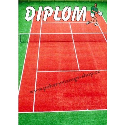 VIZINGR Tenis diplom A4 č.67 Tenis č.67 BEZ TEXTU – Zboží Dáma