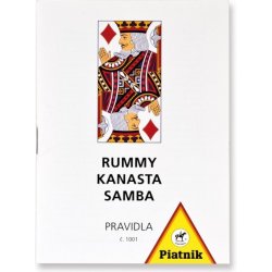 Piatnik Pravidla Rummy Kanasta a Samba