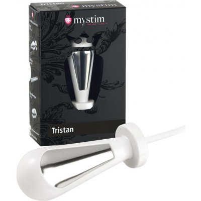 Mystim Tristan elektro anální dildo bílé – Zboží Mobilmania