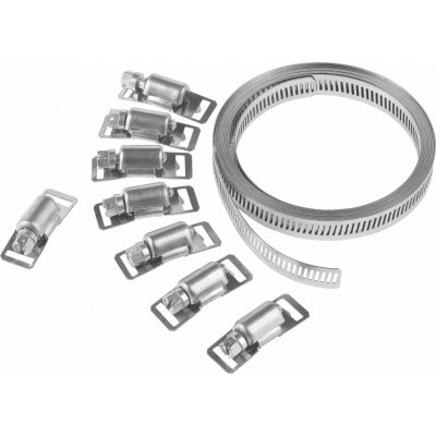WERKZEYT Univerzální hadicová svorka, 12,7 mm × 3 m, 8 svorek – Zboží Mobilmania