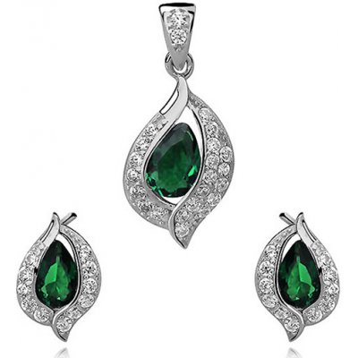 Olivie sada stříbrných šperků LUNA SMARAGD 2685 – Hledejceny.cz
