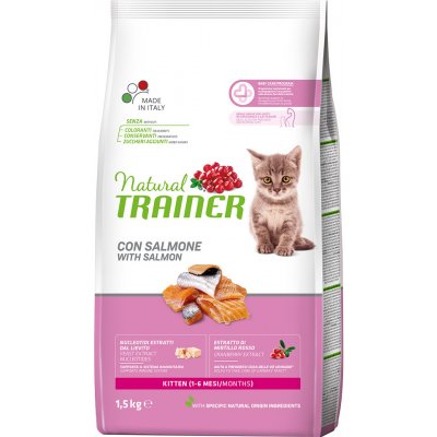 Natural Trainer Kitten Lososové krokety 2 x 1,5 kg